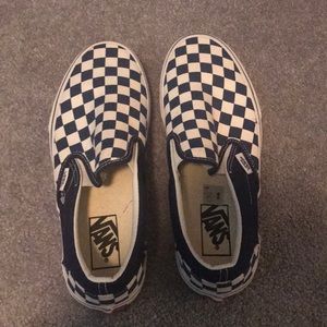 Slip on checkered vans
